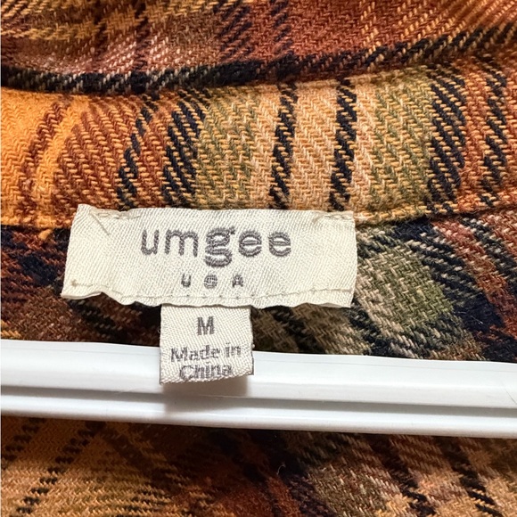 Umgee Plaid Flannel Shacket | Cozy Overshirt Jacket Top - Picture 2 of 2